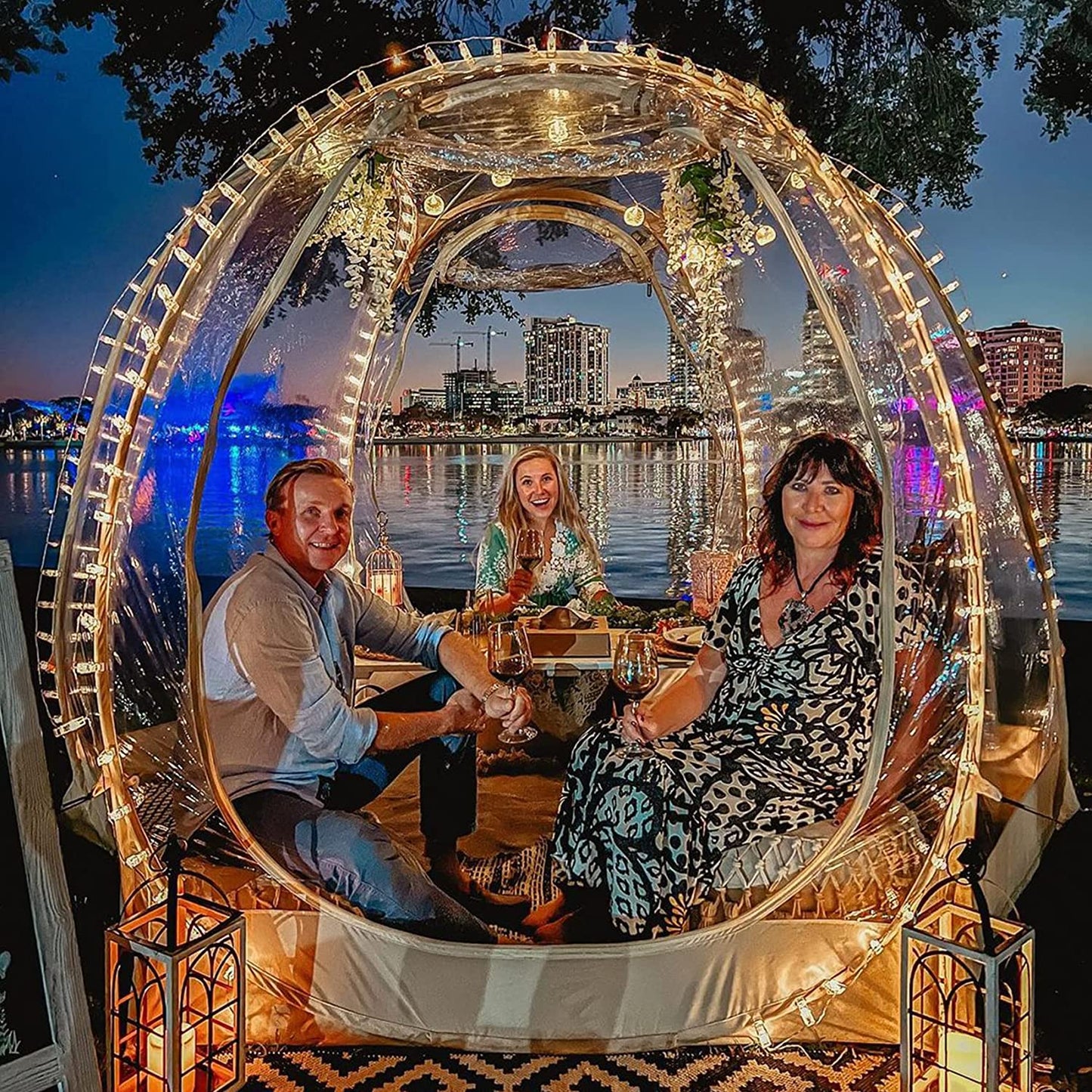 Bubble Tent Pop Up Gazebo, 8-10 Person Igloo Dome Garden Patio Canopy Shelter