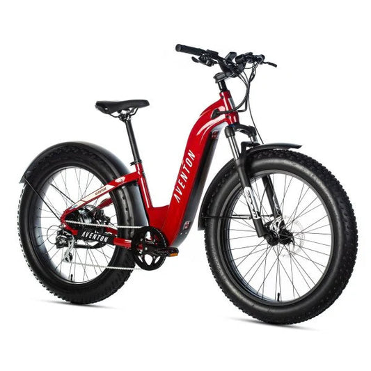 Aventon Aventure Step-Through Ebike - Electric Red - Medium/Large