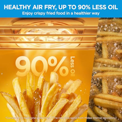 Midea Flexify French Door Toaster Oven Air Fryer Combo, 26.4 QT, Extra Large Air Fryer Countertop Oven 10 in 1 Combo, 25% Faster Cooking and 90% Less Oil, Stainless Steel : Home & Kitchen