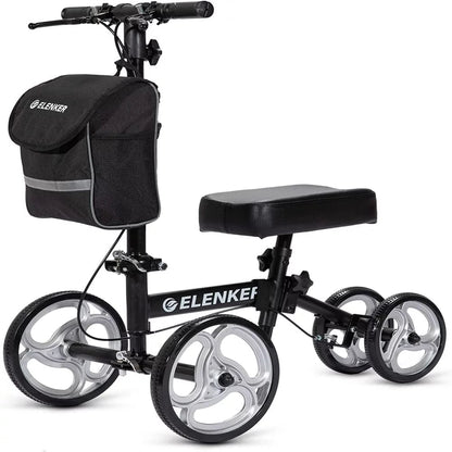 Drive Medical Steerable Knee Walker Scooter – Crutch Alternative for Injury Recovery