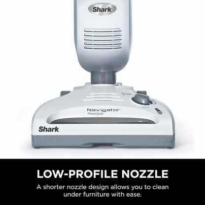 Shark SV1106 Navigator Freestyle Cordless Stick Vacuum, Lightweight, White/Grey, for Carpet & Pet Hair