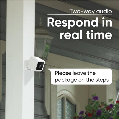 With Color Night Vision, Wired 1080p HD Indoor/Outdoor Security Camera, 2-Way Audio, Works with Alexa, Google Assistant, and IFTTT, 2-Pack