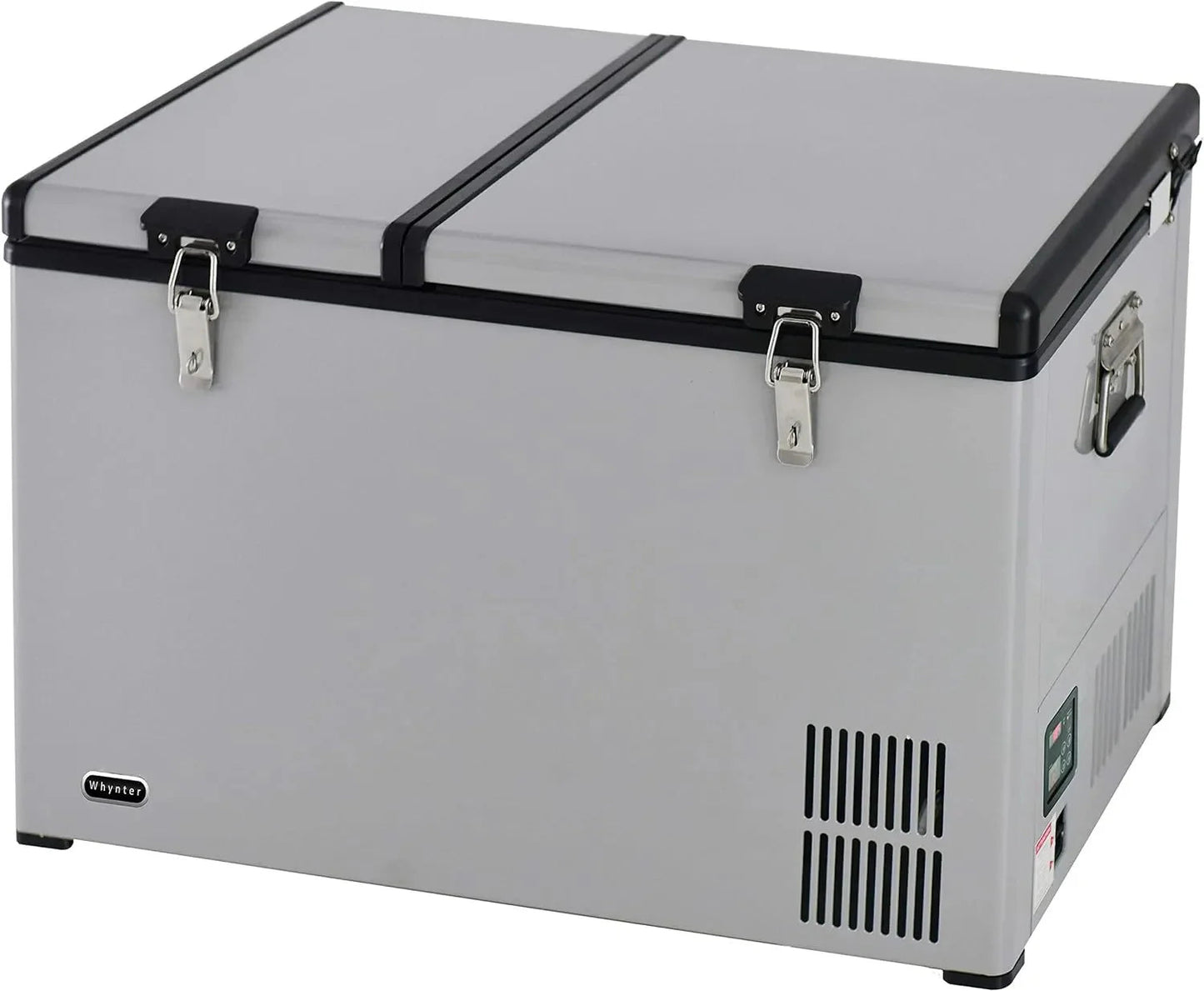 FM-65G 65 Quart Portable Refrigerator and Deep, AC 110V/ DC 12V, Real Chest Freezer for Car, Home, Camping, and RV with-8F to 50F Temperature Range, Gray, One Size