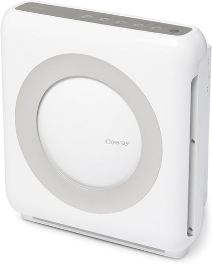 True HEPA Purifier with Air Quality Monitoring, Auto, Timer, Filter Indicator, and Eco Mode, 16.8 x 18.3 x 9.7, White