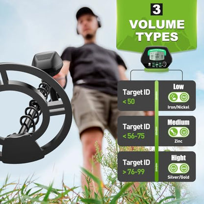 PalliPartners Metal Detector for Adults .Professional Gold Detector with LCD Display