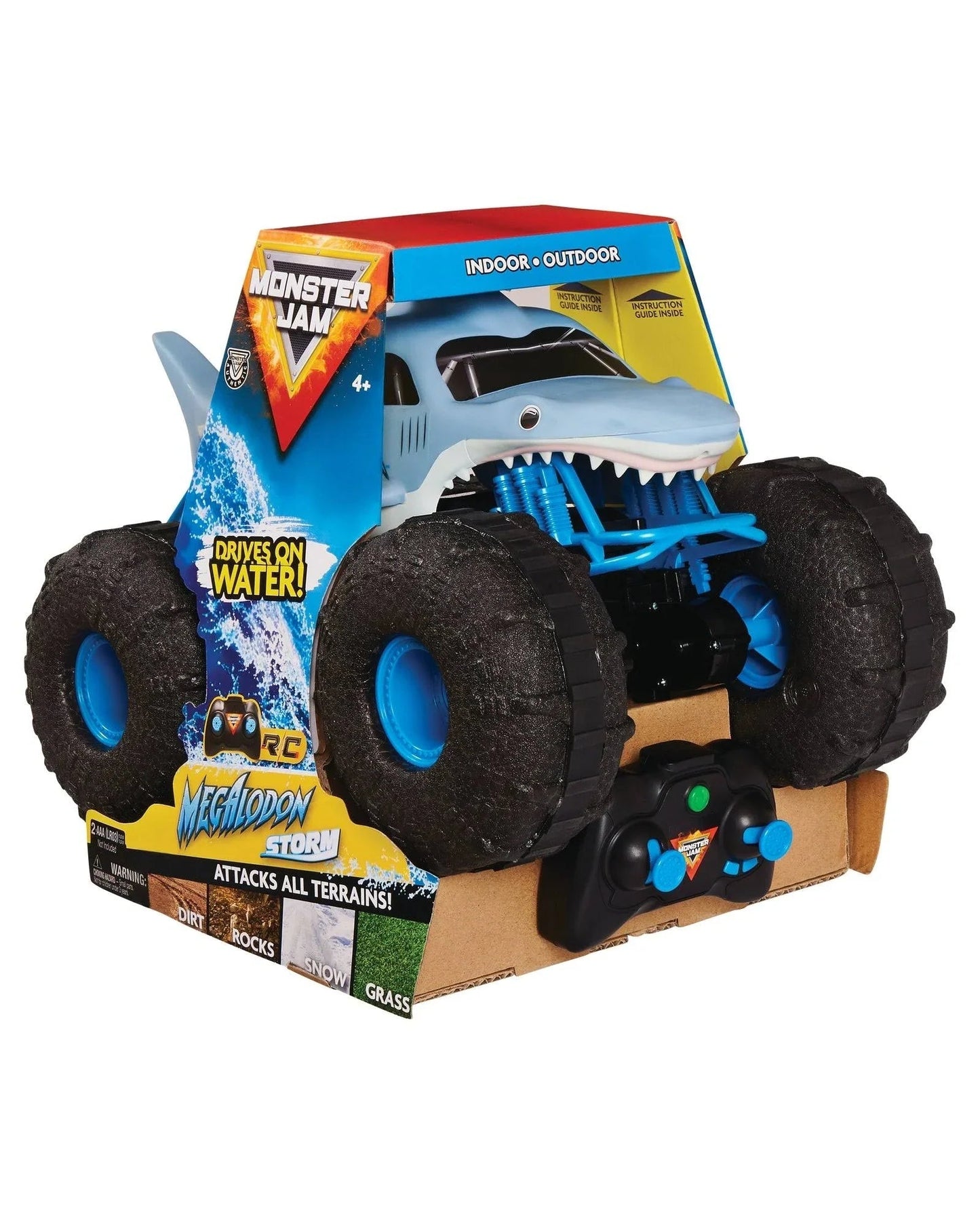 Monster Jam Official Megalodon Storm All Terrain Remote Control Monster Truck