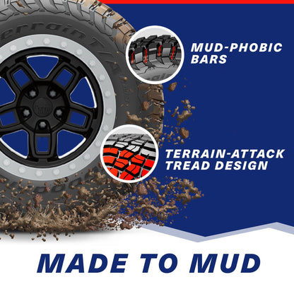 Muddy terrain T/A KM3 Full season LT295/65R20/ e129/126q tires