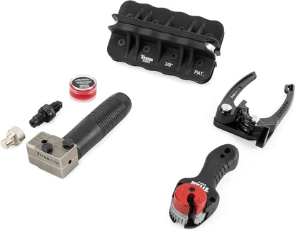 Professional Single, Double, and Bubble Flaring Tool Set, Black