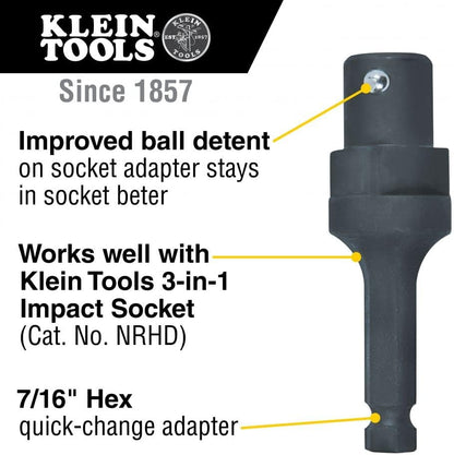 Single-Ended Impact Socket, Made in USA, Three Square Socket Sizes: 3/4-, 1-, and 1-1/8-Inch