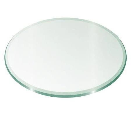 42 inch Round Glass Top 1/2 inch Thick – 1 inch Bevel Edge, Size: One Size