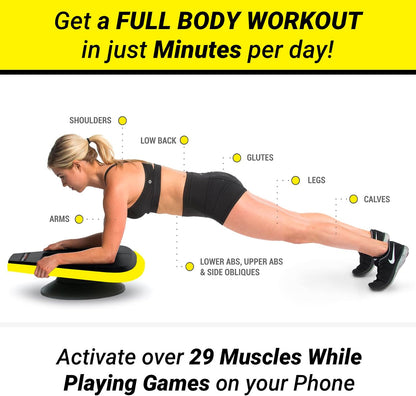 Stealth Core Deluxe Trainer - Turn Fitness Into a Fun Game - Get Strong Sexy Abs and Lean Core Playing Games On Your Phone; Free iOS/Android App; 4 Free Mobile Games Included; Dynamic Abs & Core Training; Only 3 Minutes a Day