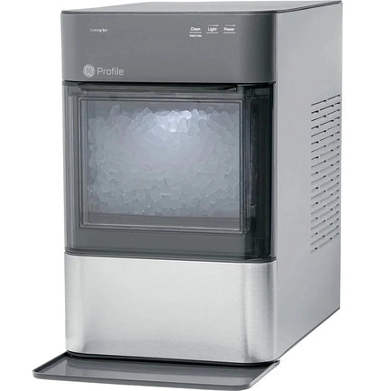 Countertop Nugget Ice Maker | Ice Machine with WiFi Connectivity | Smart Home Kitchen Essentials | Black Stainless