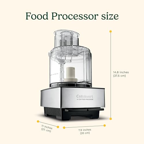 Cuisinart Food Processor 14 Cup Vegetable Chopper for Mincing, Dicing, Shredding, Puree & Kneading Dough, Silver (DFP 14BCNYC): Home & Kitchen