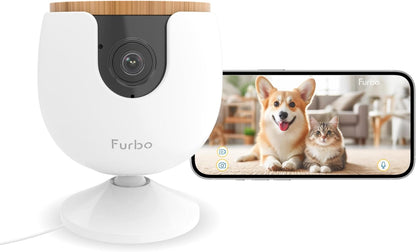 360° Cat Camera: See Your Cat from Anywhere | Rotating 360° Cat Tracking, Treat Toss, Color HD Night Vision, 2-Way Audio, Real-Time Notifications, Designed for Cats | Pet Camera w/Phone App