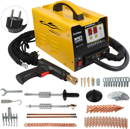 Vehicle Panel Spot Puller Dent Spotter 110V, 3500A Spot Dent Puller Welder, 3KW Car Body Stud Welding Machine Multispot Bonnet Door Repair Tool Kit