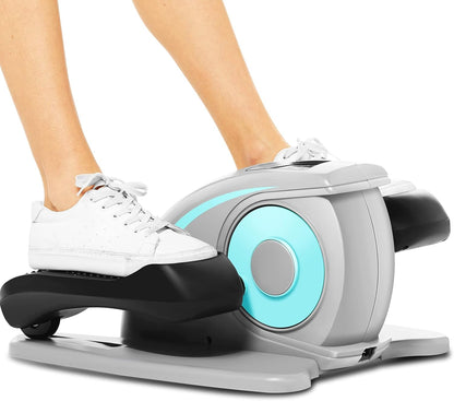Under Desk Elliptical, Electric Ellipse Leg Exerciser While Sitting for Seniors Adults, Quiet Portable Motorized Seated Foot Pedal Exerciser with Remote Control for Home Office Use