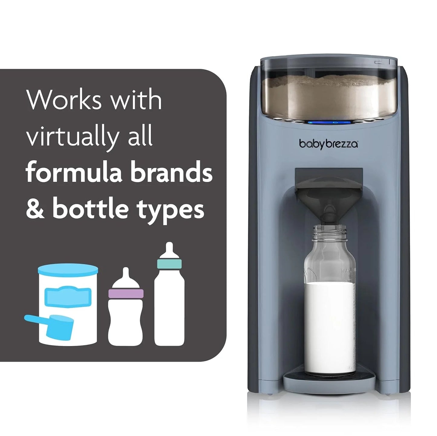 New and Improved Formula Pro Advanced Formula Dispenser Machine - Automatically Mix a Warm Formula Bottle Instantly - Easily Make Bottle with Automatic Powder Blending, Slate