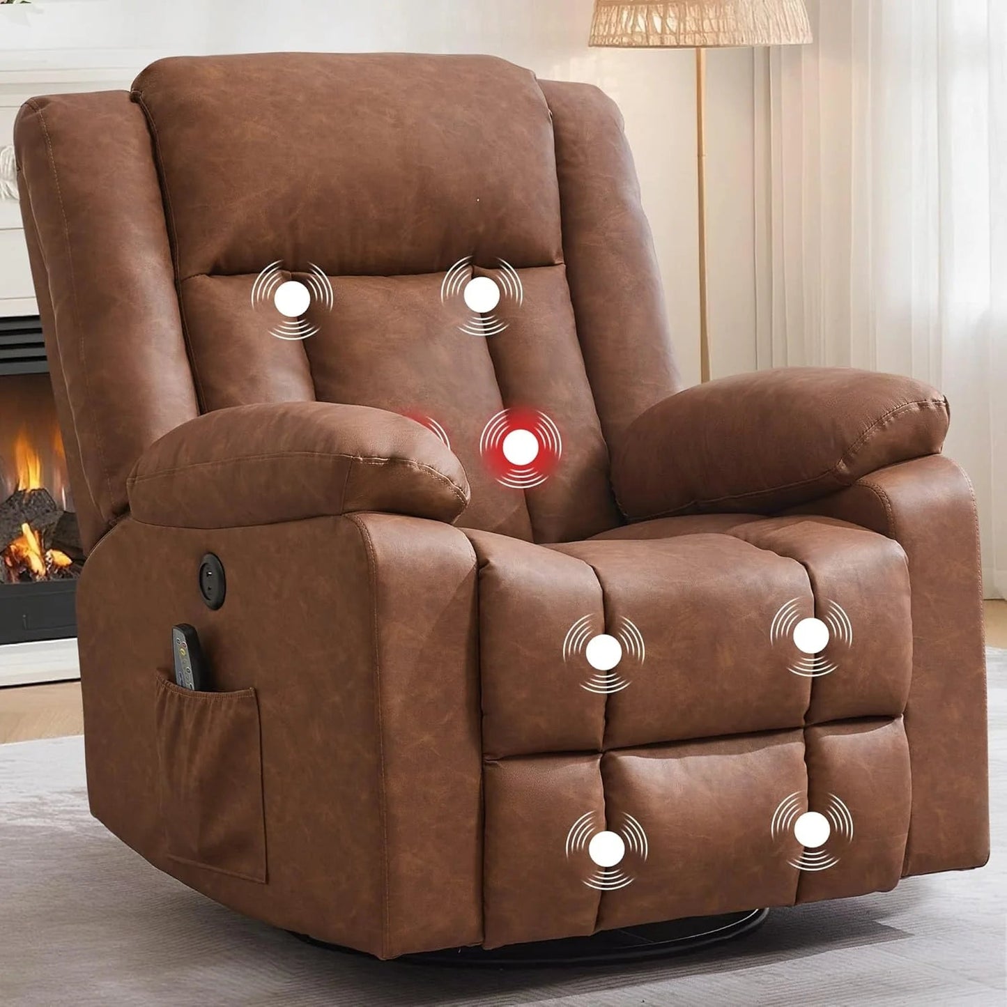 Rocker Recliner Glider Recliner Chairs for Adults 360° Swivel Rocking Chair