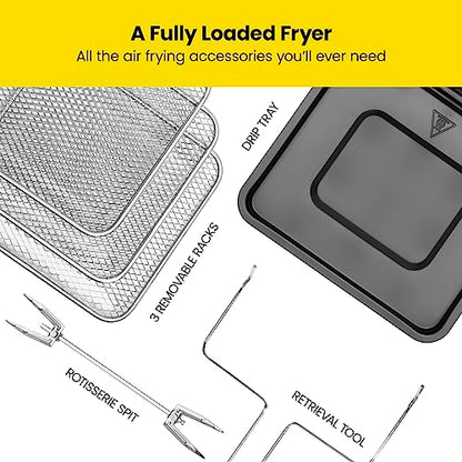 CHEFMAN Multifunctional Digital Air Fryer+ Rotisserie, Dehydrator, Convection Oven