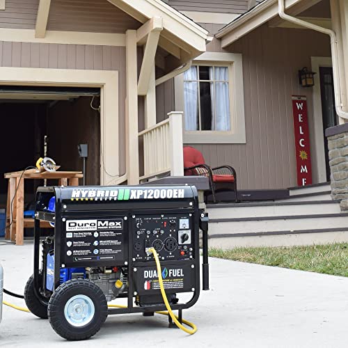 DuroMax XP12000EH Dual Fuel Generator – 12,000W Gas/Propane, 457cc 4-Stroke Engine, EPA/CARB Compliant