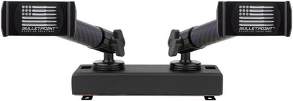Dash Mount Cell Phone Holder RAM Truck Compatible (2019+ 1500, 2500, 3500 and TRX) with 20mm Ball Mount - Compatible with iPhone and Android Smartphones (Dual Ball with 2 Phone Holders)