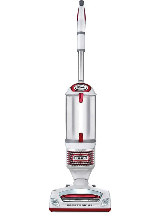 Shark NV501 Rotator Professional Lift-Away Upright Vacuum with HEPA Filter, Swivel Steering, LED Headlights, Wide Upholstery Tool, Dusting Brush & Crevice Tool, White/Red, 12, 18, 14.