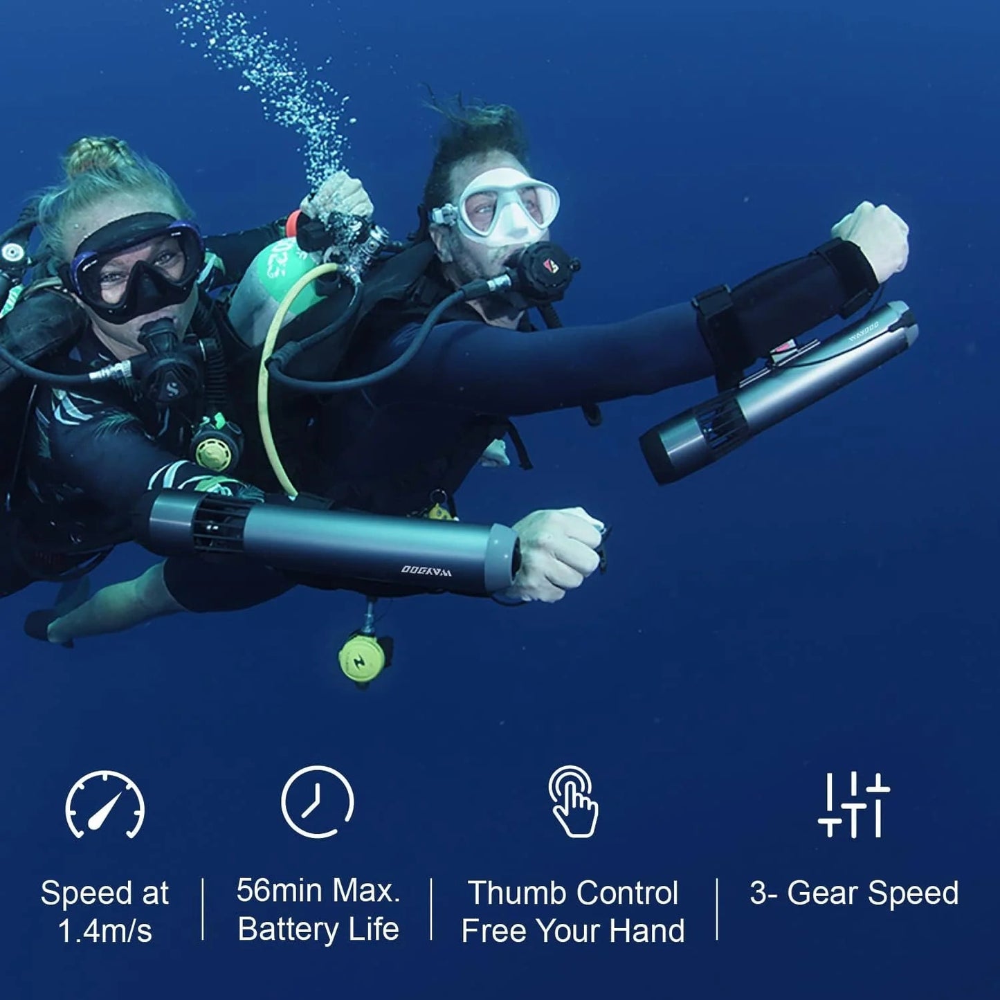 Subnado Twin Engine Handle Bracket+ Subnado Underwater Scooter 2 Packs with 2 handgrips, 2 Arm Mount Kits, 2 Accessories Mount Rings