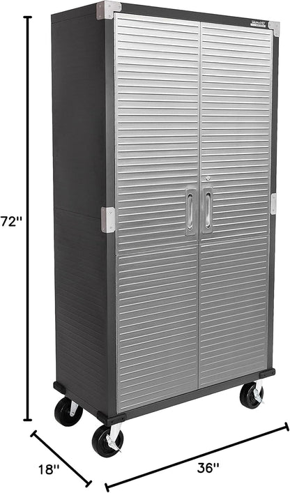 Seville Classics UltraHD Steel Storage Cabinet, 36"W x 18"D x 72"H