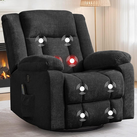 Rocker Recliner Glider Recliner Chairs for Adults 360° Swivel Rocking Chair