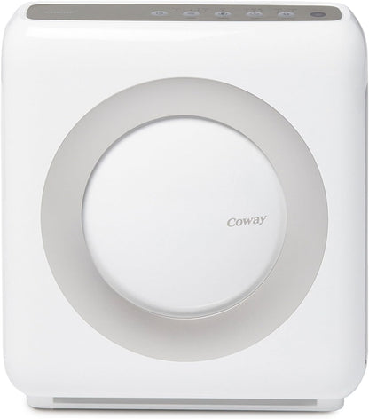 True HEPA Purifier with Air Quality Monitoring, Auto, Timer, Filter Indicator, and Eco Mode, 16.8 x 18.3 x 9.7, White