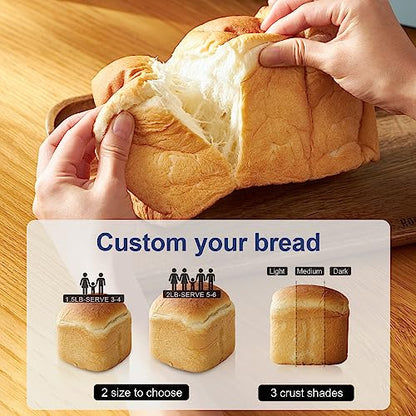 Neretva Bread Maker Machine , 20-in-1 Automatic Breadmaker with Sourdough Setting