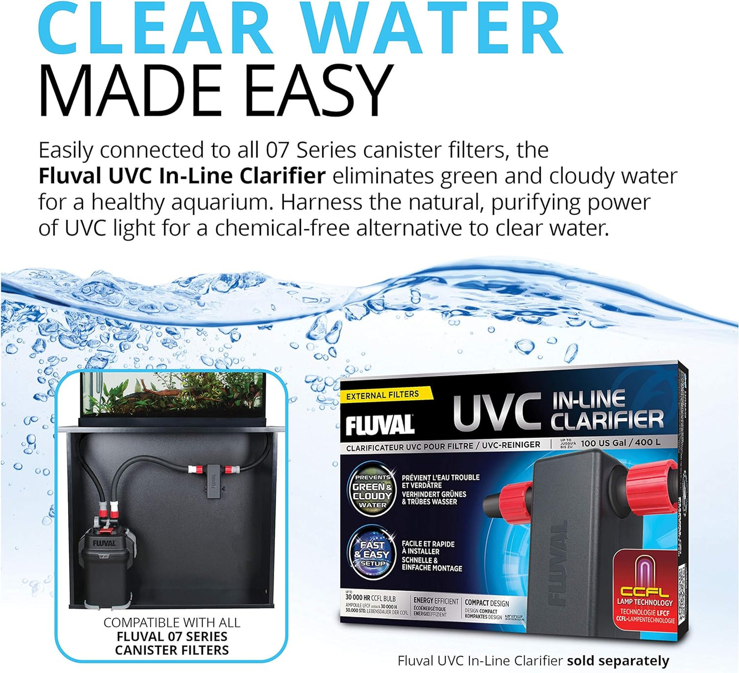 Fluval 407 Perfomance Canister Filter - for Aquariums Up to 100 Gallons - Aquarium Canister Filter