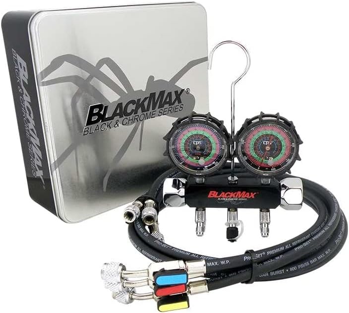 2V Manifold Gauge Set with Appion 1/4 MegaFlow Vacuum-Rated Valve Core Removal Tool