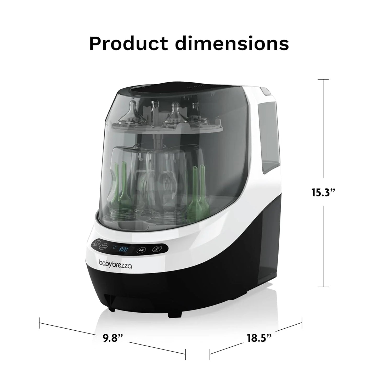 Bottle Washer Pro - Baby Bottle Washer, Sterilizer + Dryer - All in One Machine Cleans Bottles, Pump Parts, & Sippy Cups