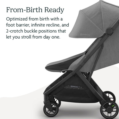UPPAbaby Minu V3 Travel Stroller, Lightweight, Greyson